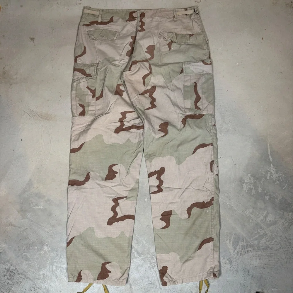 Military Desert Camouflage Combat Trousers XL Long Ripstop Cargo Pants Tan Brown